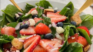 Video Thumbnail: Simple Summer Berry Salad with Orange Poppyseed Vinaigrette Dressing