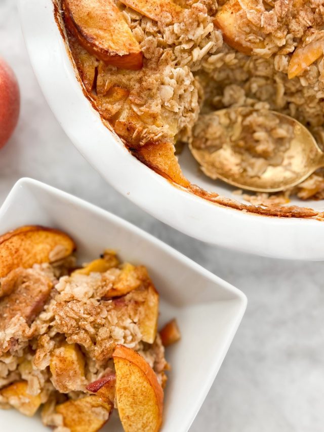 Make Ahead Baked Peach Oatmeal Recipe