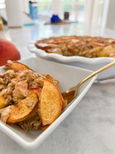 peaches and oatmeal baked
