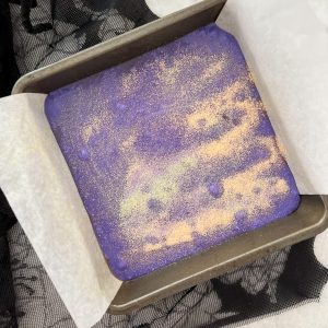 allowing the spooky fudge to set