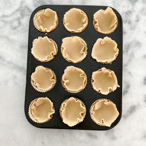 mini pie cups in muffin pan