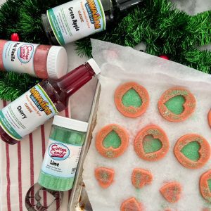 Hawaiian Shaved Ice Flavors and Cotton Candy Express Sugars used for shortbread cookies